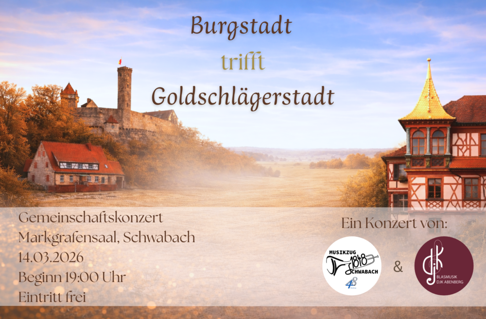 Gemeinschaftskonzert Musikzug TV1848 Schwabach und Blasmusik DJK Abenberg