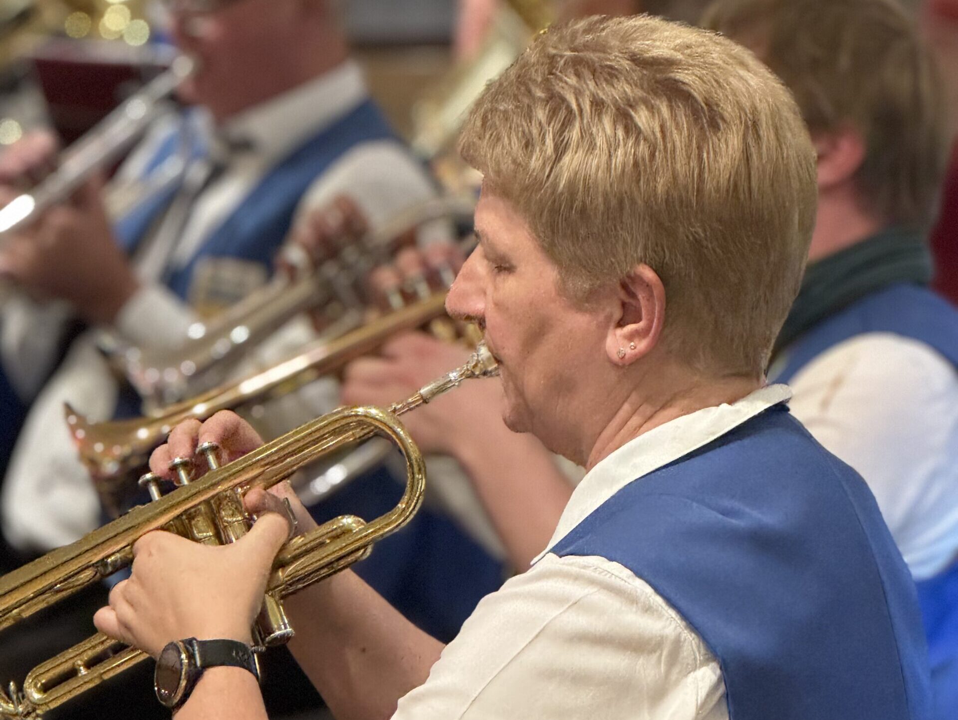 Dirigentin und Trompeterin Adelheid Habiger vom Musikzug TV1848 Schwabach